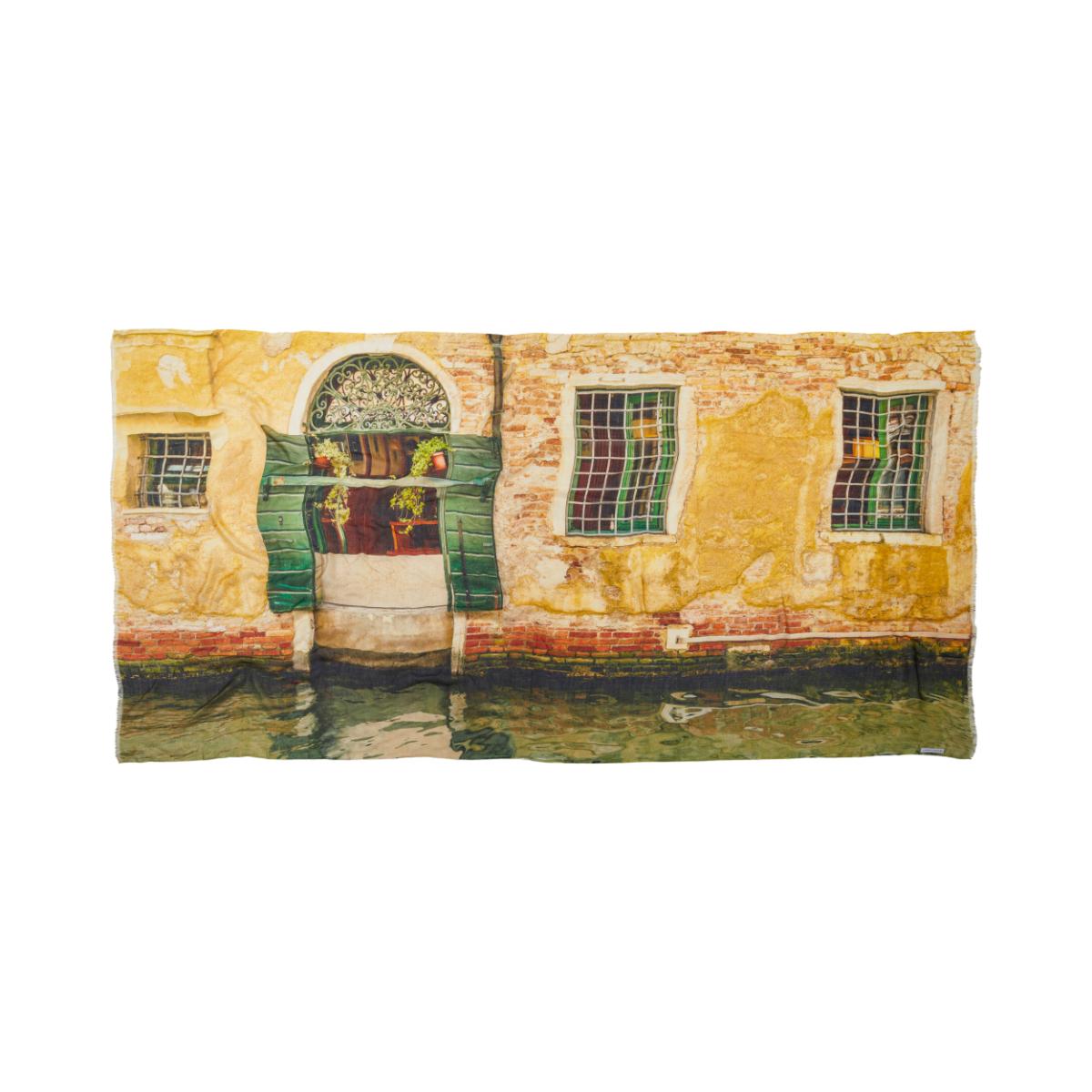 Luxury Venice Canal Dreams Scarf - Elegant Italian Silk Fashion Accessory for Women, Perfect for Travel, Parties & Special Occasions