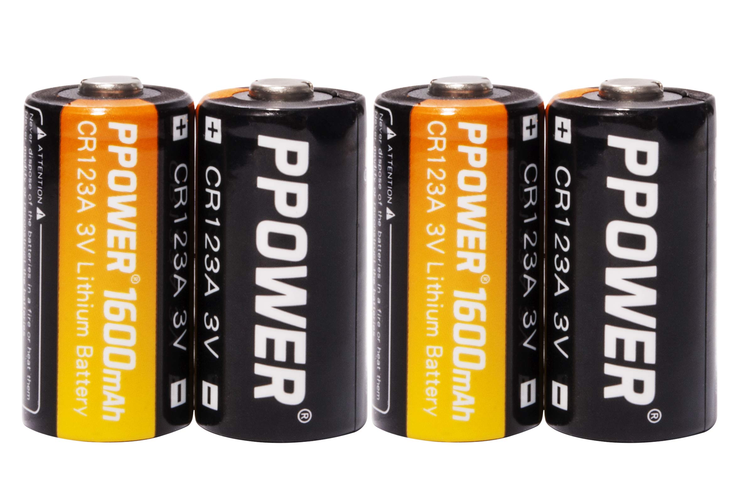 CR123A Lithium 3V Photo Disposal Batteries (12-20 Pack) - 1600mAh High Capacity for Arlo Cameras, Polaroid, Microphones & Flashlights - Includes Battery Storage Box - Non-Rechargeable (4pcs) - Perfect for Security Cameras, Photography Equipment & Emergency Lighting