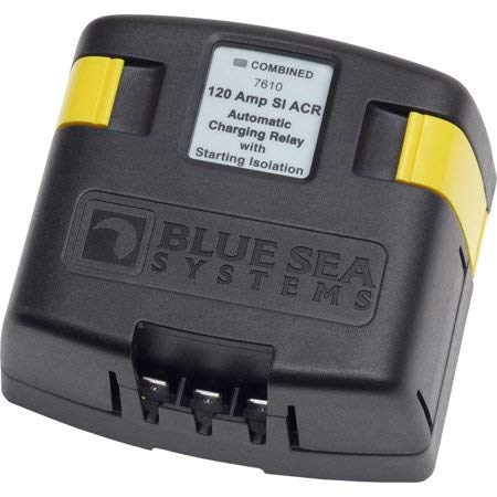 Blue Sea 7610 120 Amp SI-Series Automatic Charging Relay for Marine & RV Battery Systems - Dual Battery Isolator for Boats, Yachts, Campers & Off-Grid Power Solutions