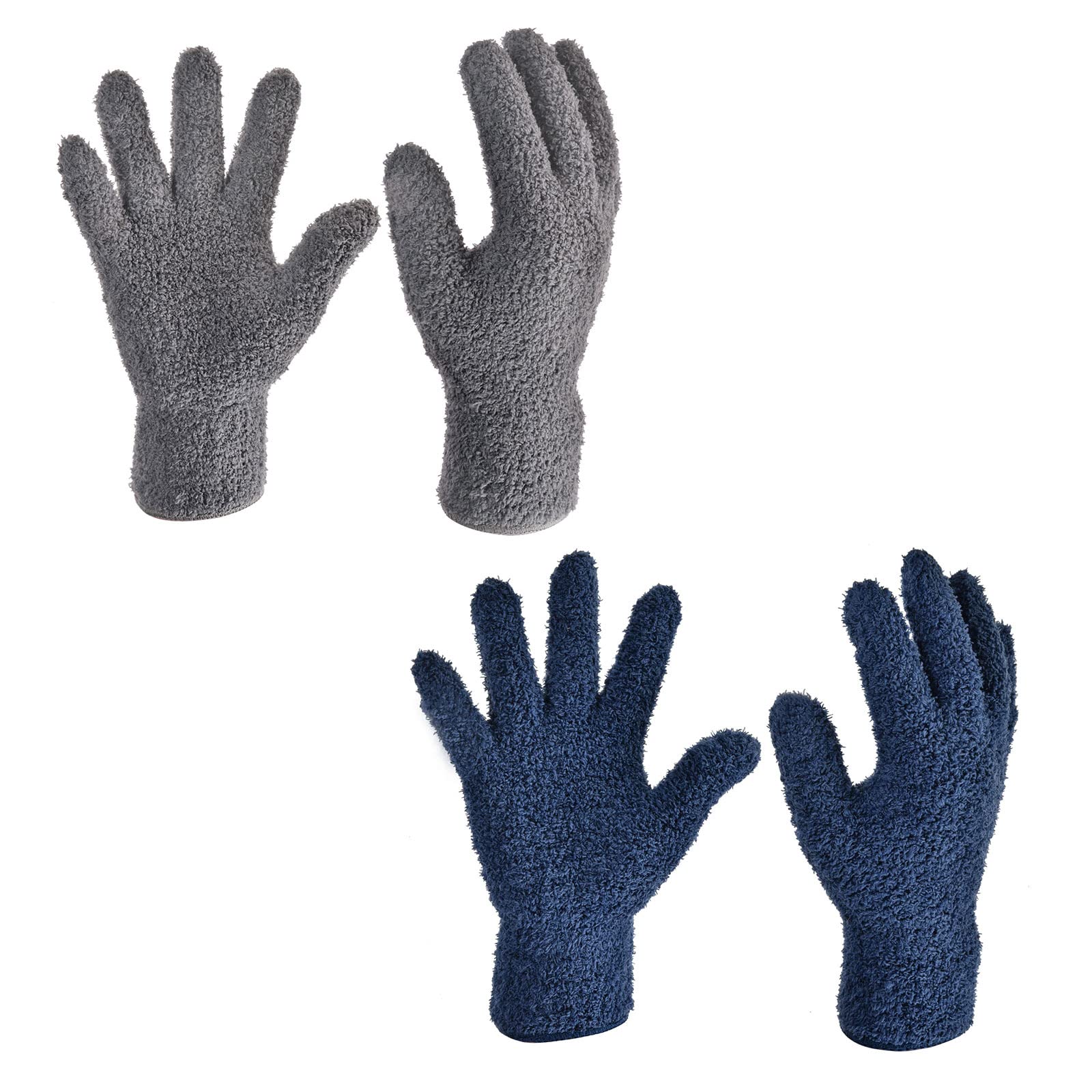 Meccanity Microfiber Cleaning Gloves - Dusting Mittens for Windows, Blinds, Lamps & Plants | Perfect for Home, Office & Car Cleaning