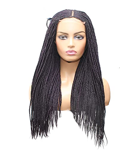 Cornrow Braided Wig for Black Women - Lace Front Box Braid Wig | Natural Looking Protective Hairstyle for Daily Wear & Special Occasions