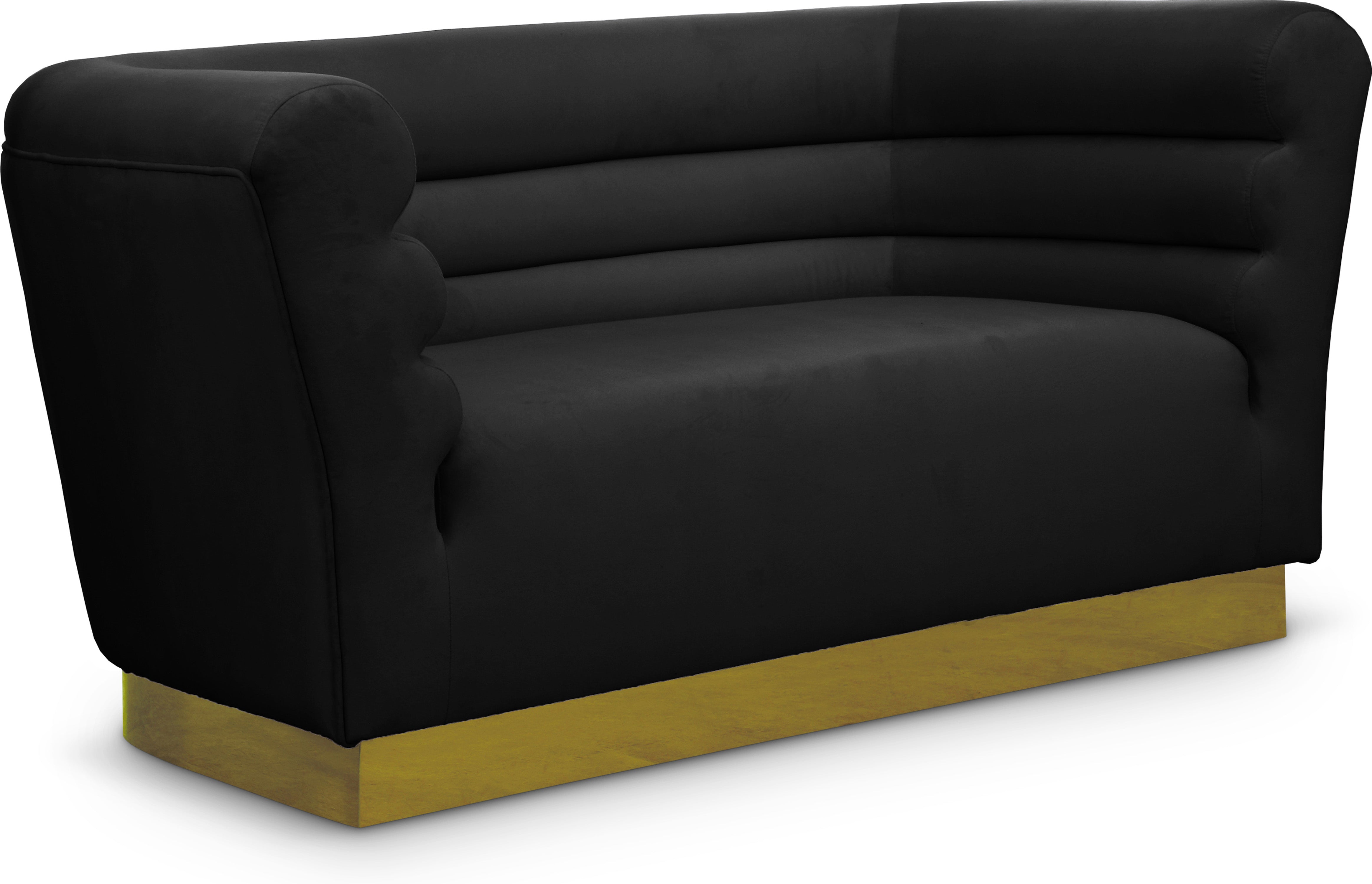 Bellini Velvet Loveseat - Modern Small Sofa for Living Room, Apartment & Office | Soft Upholstered 2-Seater Couch with Sturdy Wooden Legs | Perfect for Cozy Spaces, Small Homes & Reading Nooks