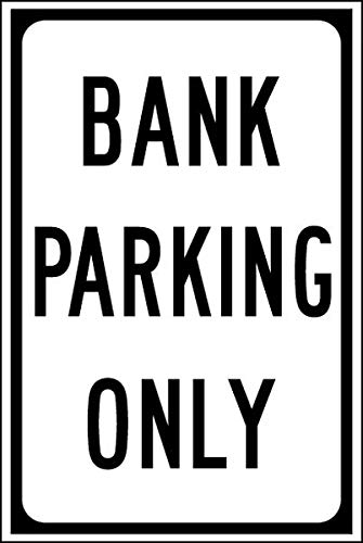 Vinyl Safety & Warning Stickers Bundle - Warehouse Signs, Bank Parking Only - 3 Pack (3.5