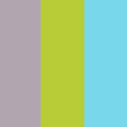 Bright Green, Blue & Grey
