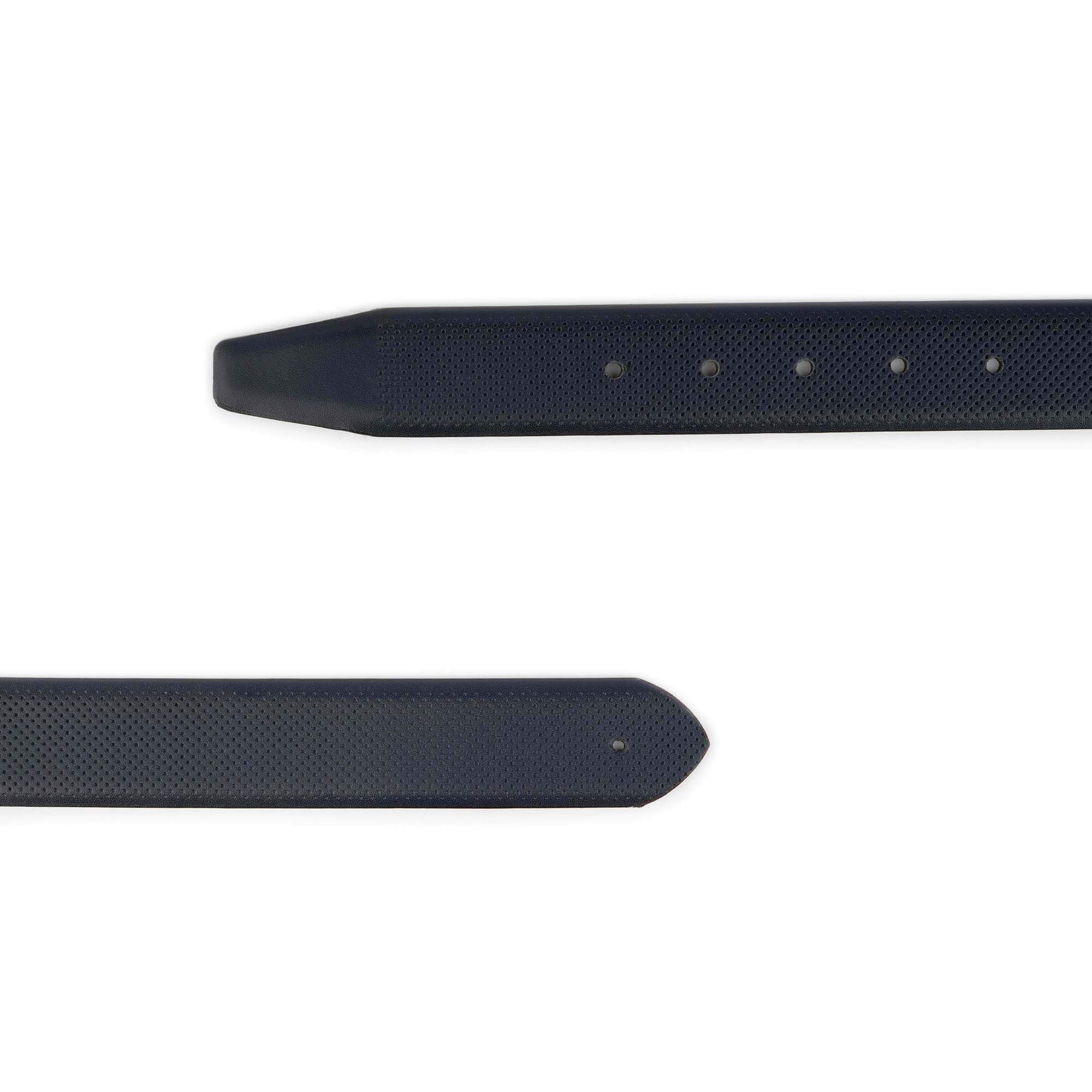 Ferragamo Replacement Belt Strap - Navy Blue Dotted Texture Leather Belt for Men | Perfect for Dress Pants, Business Attire & Formal Occasions