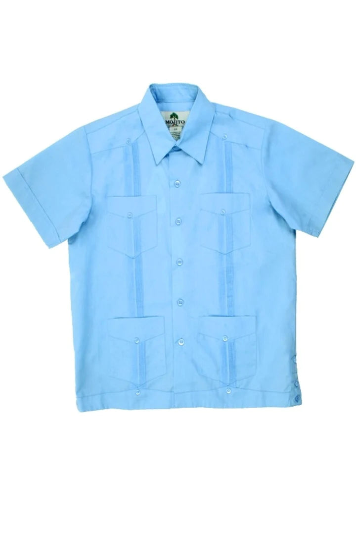 Boys Guayabera Shirt - Stylish & Comfortable (1645/1671) - Perfect for Summer Outfits & Special Occasions