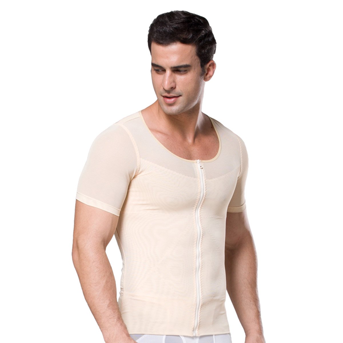 FEOYA Men's Slimming Body Shaper Tank Top - Zipper Tummy Control Compression Vest Undershirt for Weight Loss & Posture Support | Gym, Workout & Everyday Wear