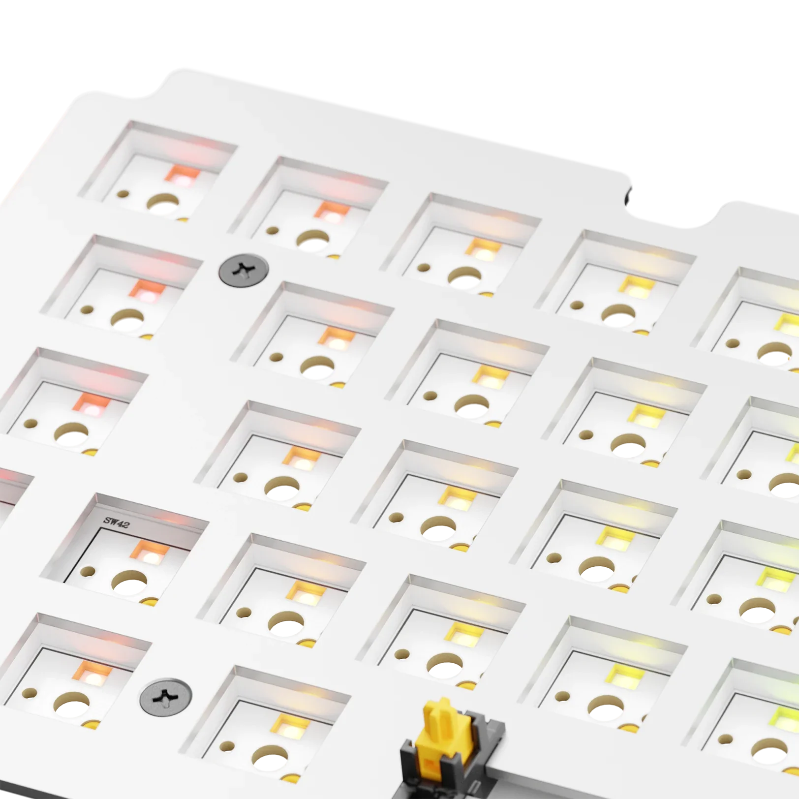GMMK 3 65% Aluminum Silver ISO Switch Plate - Premium Mechanical Keyboard Accessory for Gaming & Typing Enthusiasts