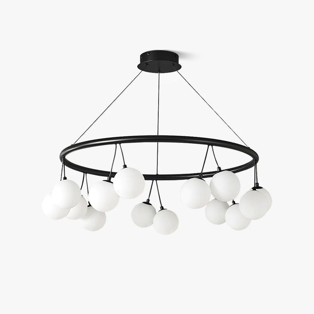 Heronia Crystal Chandelier - Elegant Modern Ceiling Light Fixture for Dining Room, Living Room & Bedroom | Dimmable LED Lighting for Home Decor & Wedding Events