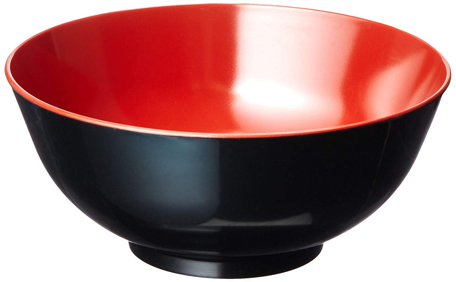 JapanBargain 2396 - Large 52oz Japanese Style Plastic Soup Bowls for Ramen, Udon, Pho Noodles, Cereal & Pasta - Durable Black & Red Noodle Bowls - Perfect for Asian Cuisine, Family Dinners & Restaurant Use