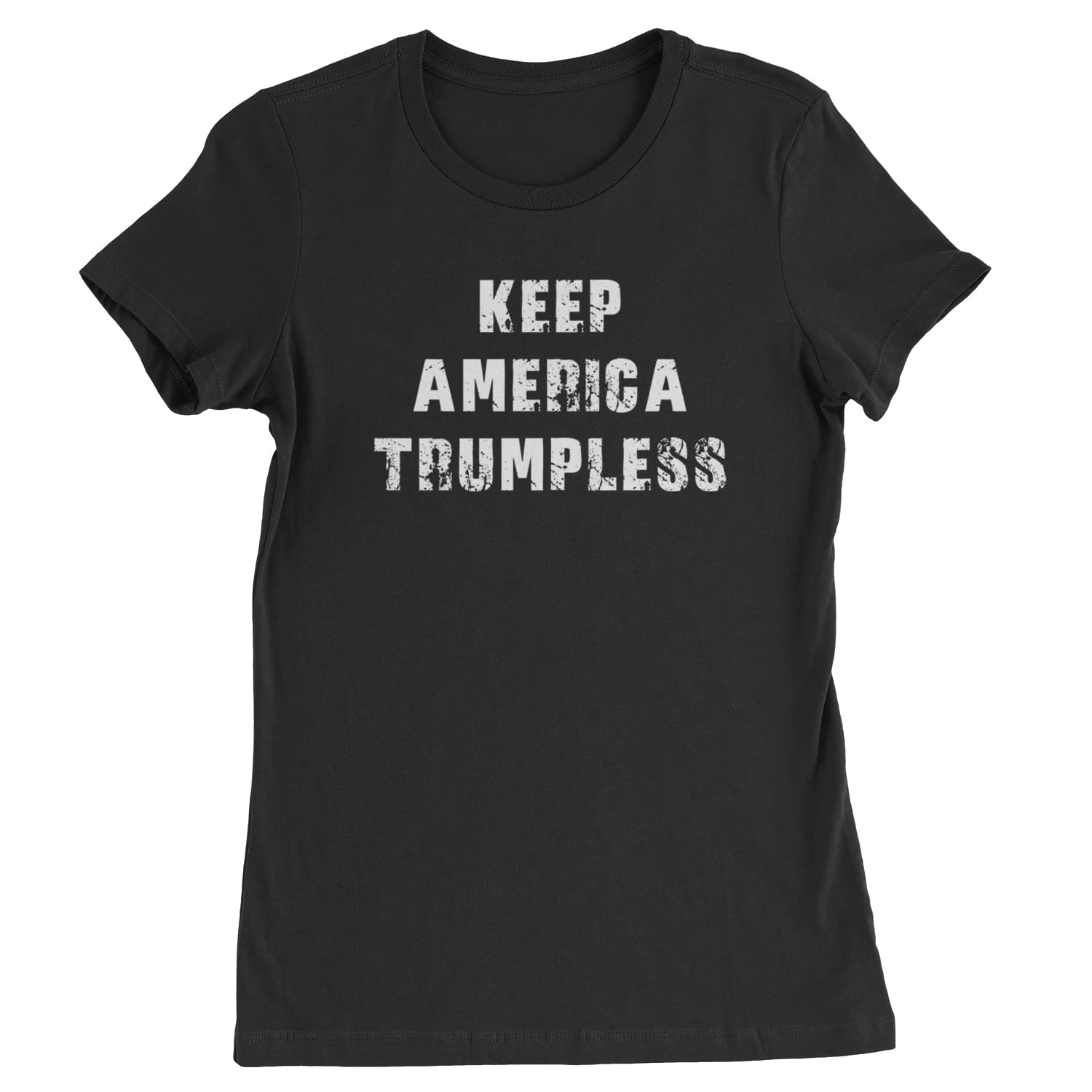 Keep America Trumpless Women's T-Shirt - Funny Political Statement Tee - American Flag Design - Comfortable Cotton Shirt for Women - Perfect for Protests, Rallies & Casual Wear