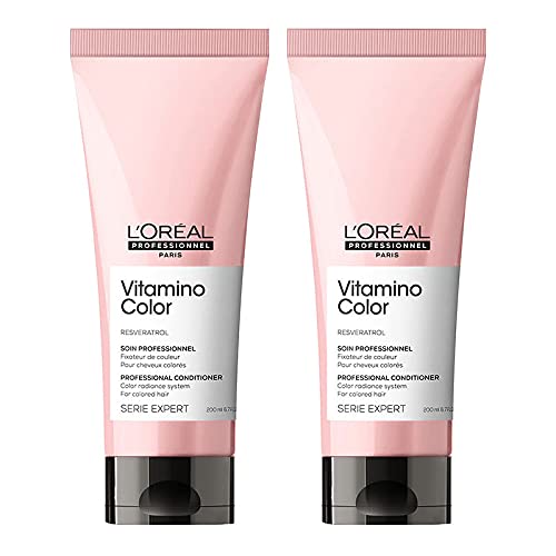 L'Oreal Professionnel Serie Expert DOUBLE Vitamino Color Conditioner 200ml - Color Protection & Hydration for Colored Hair - Salon-Quality Hair Care for Vibrant, Long-Lasting Color - Perfect for Daily Use at Home or Salon Treatments