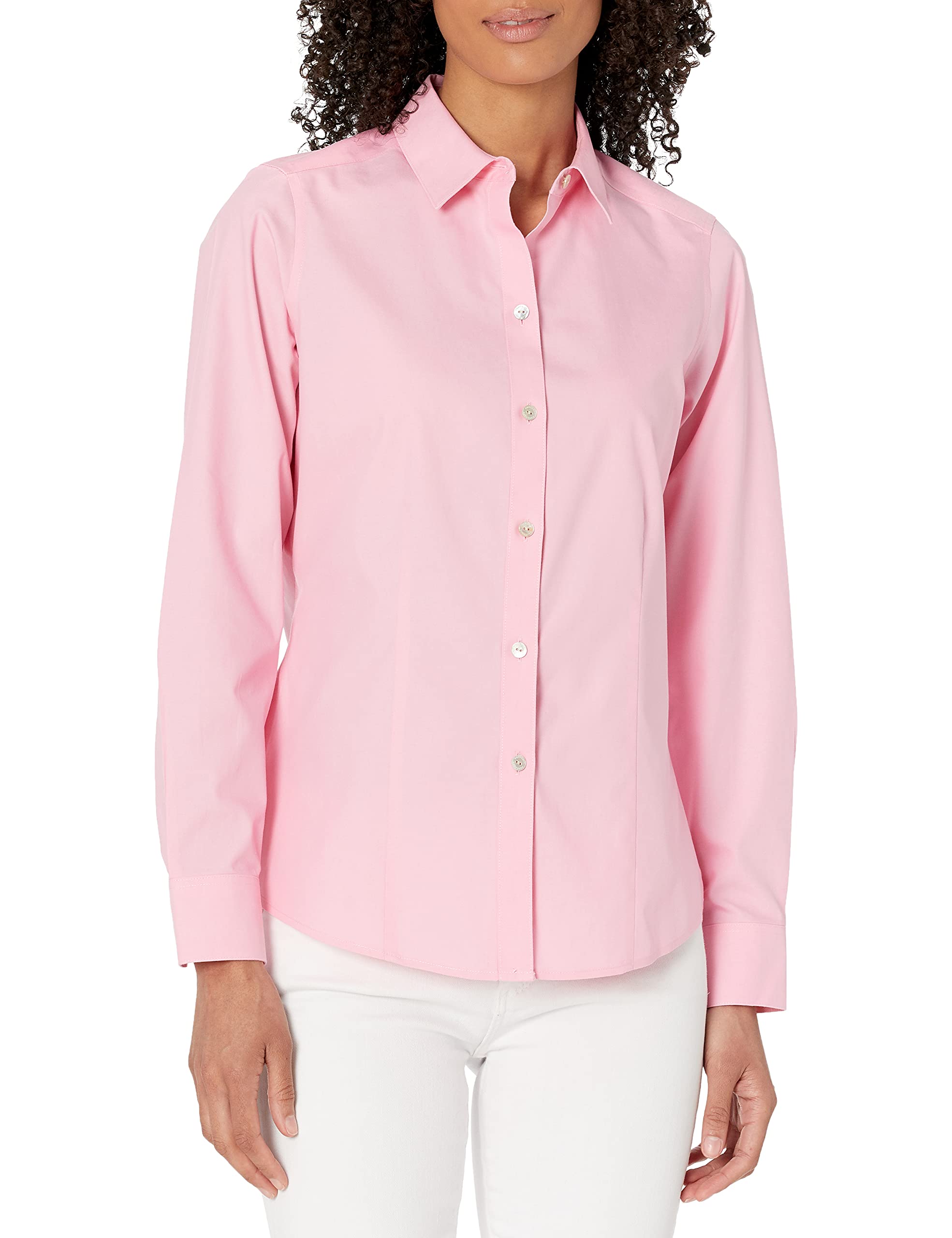 Foxcroft Women's Dianna Pinpoint Non-Iron Shirt - Wrinkle-Free Dress Shirt for Office, Business & Formal Occasions