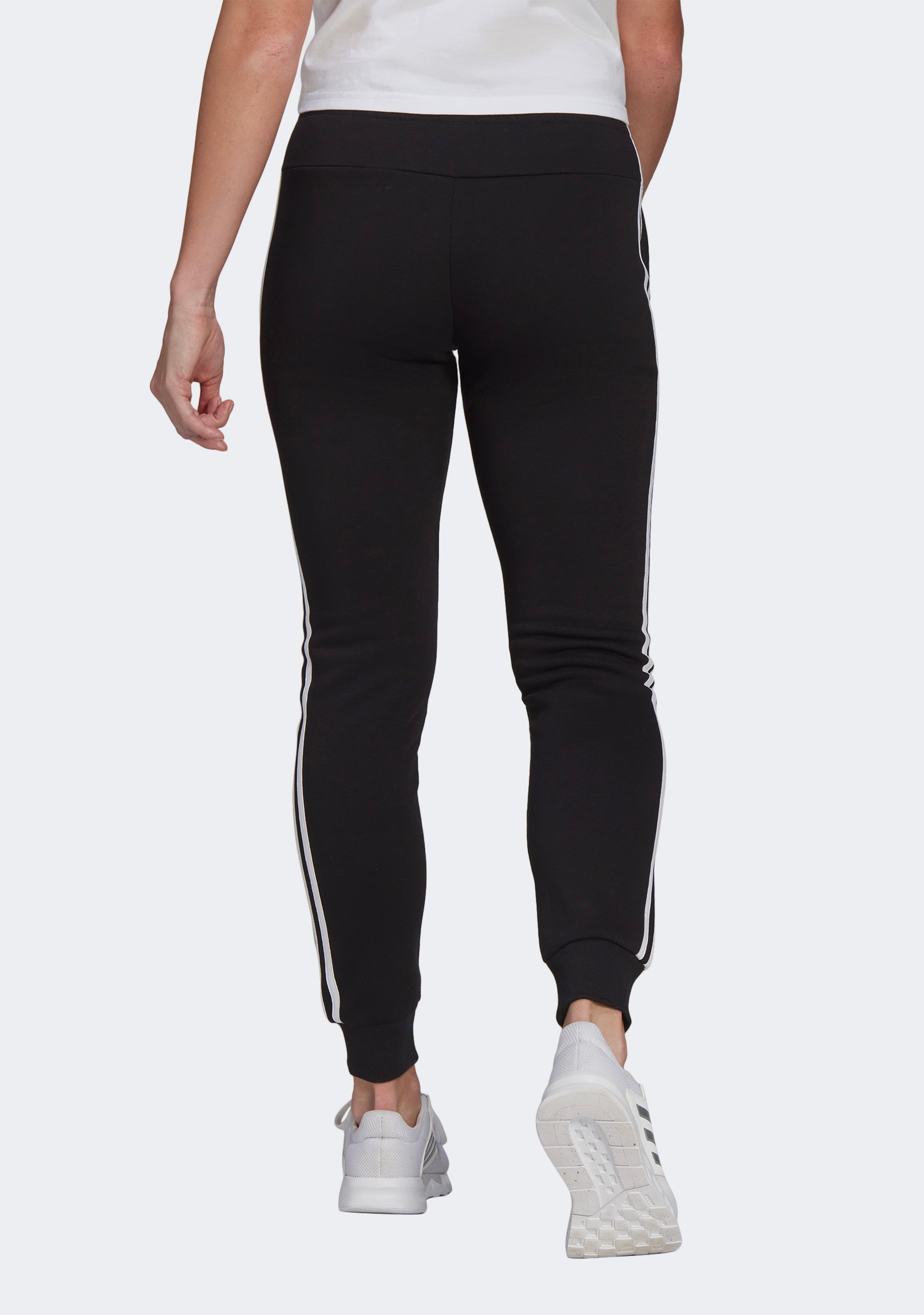 Adidas Women's Essential Fleece 3-Stripe Pants - Soft Comfortable Joggers for Lounge, Workout & Casual Wear