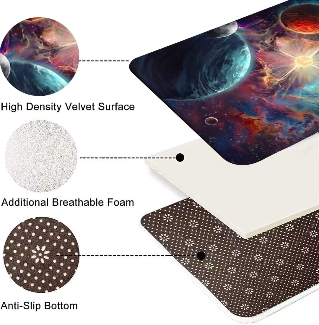 Starry Sky Area Rug for Boys Bedroom - Extra Large 6'×9' Outer Space Planet Nebula Playmat - Washable Kids Room Decor for Living Room, Dining Room & Play Area - Perfect for Themed Bedrooms, Playrooms & Space Enthusiasts