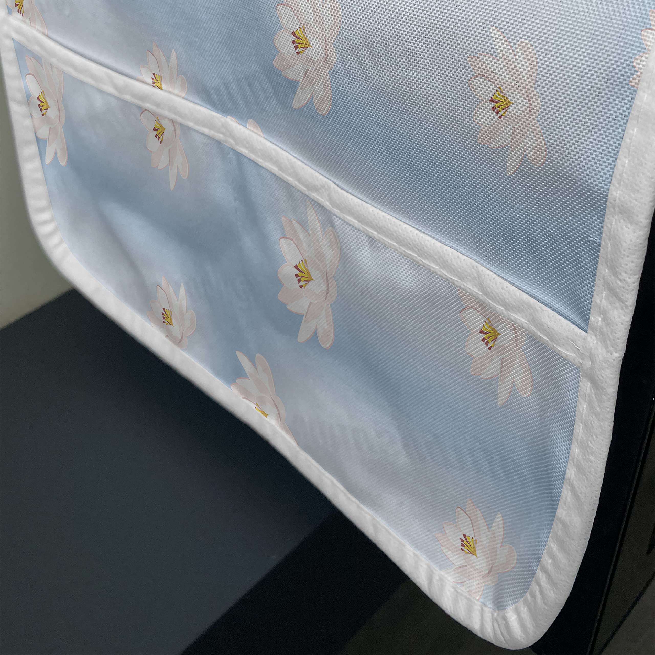 Ambesonne Floral Microwave Cover - Waterproof Kitchen Organizer with Pockets, 36