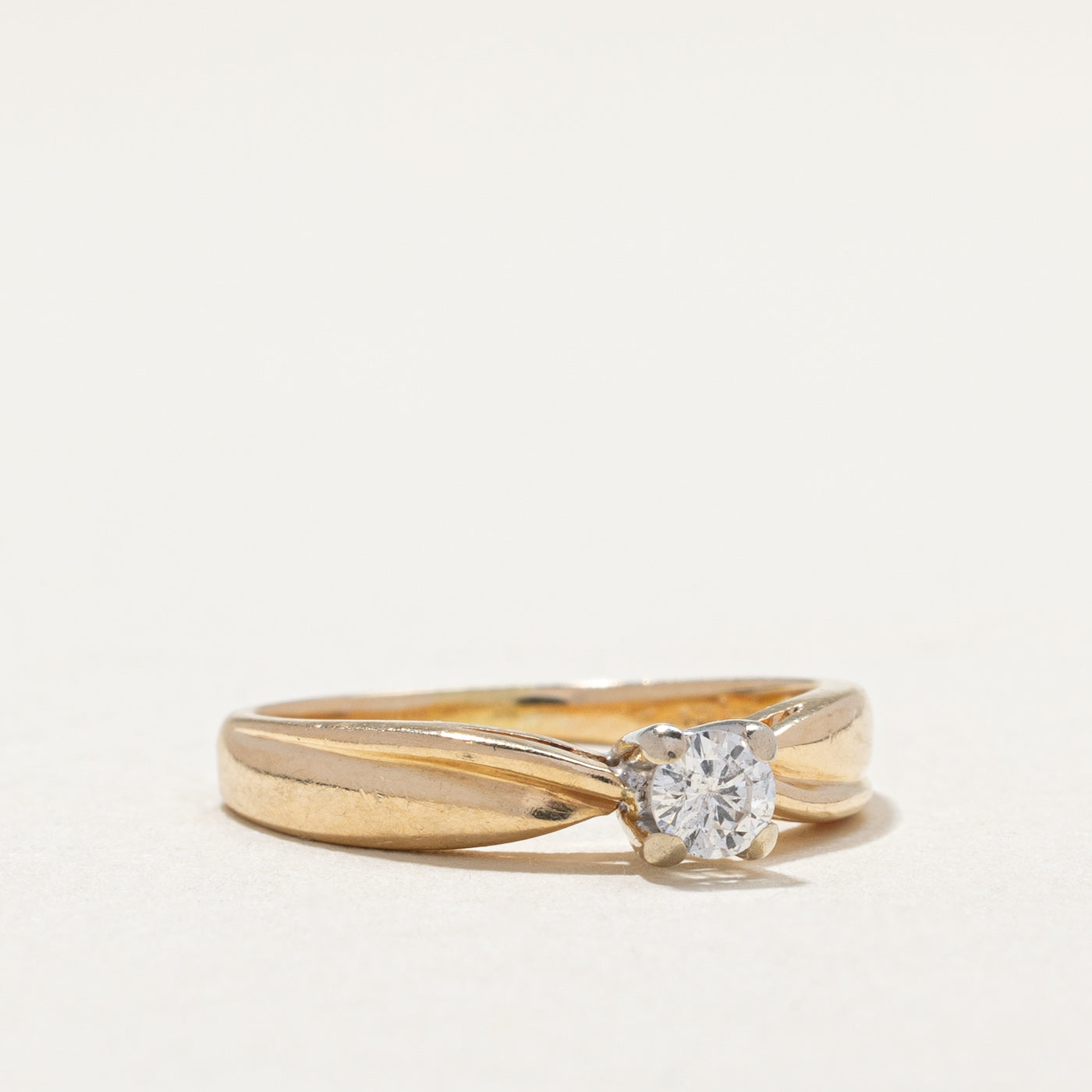 0.15ct Solitaire Diamond Reverse Tapered Ring - Size 4.75 | Elegant Engagement & Wedding Band for Women | Perfect for Proposals, Anniversaries & Special Occasions