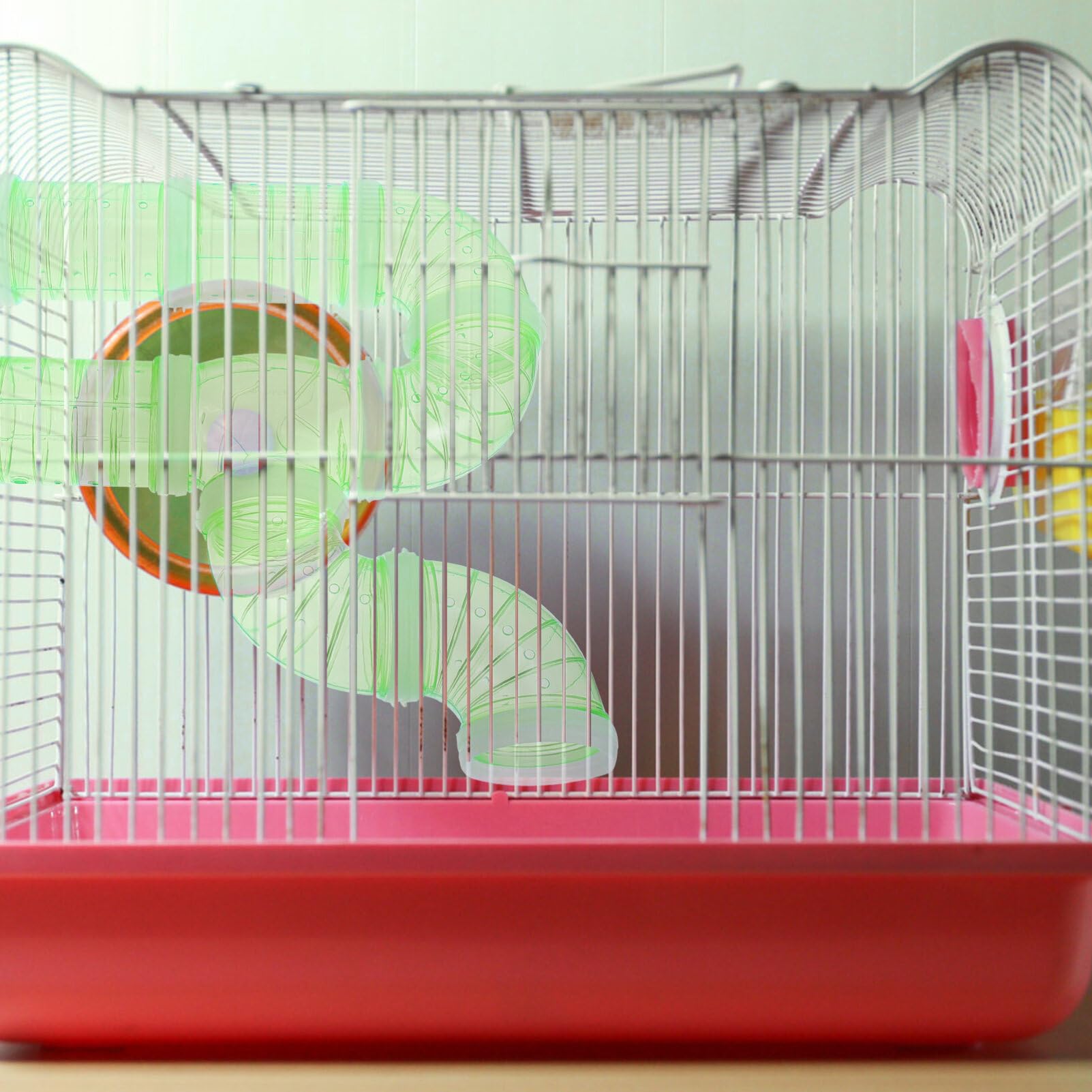 POPETPOP Hamster Tubes Set - Chew Proof DIY Hamster Tunnel Toys for Dwarf Hamsters, Gerbils & Small Pets - Green Exercise & Adventure Habitat Accessories - Perfect for Cage Enrichment & Playtime Activities