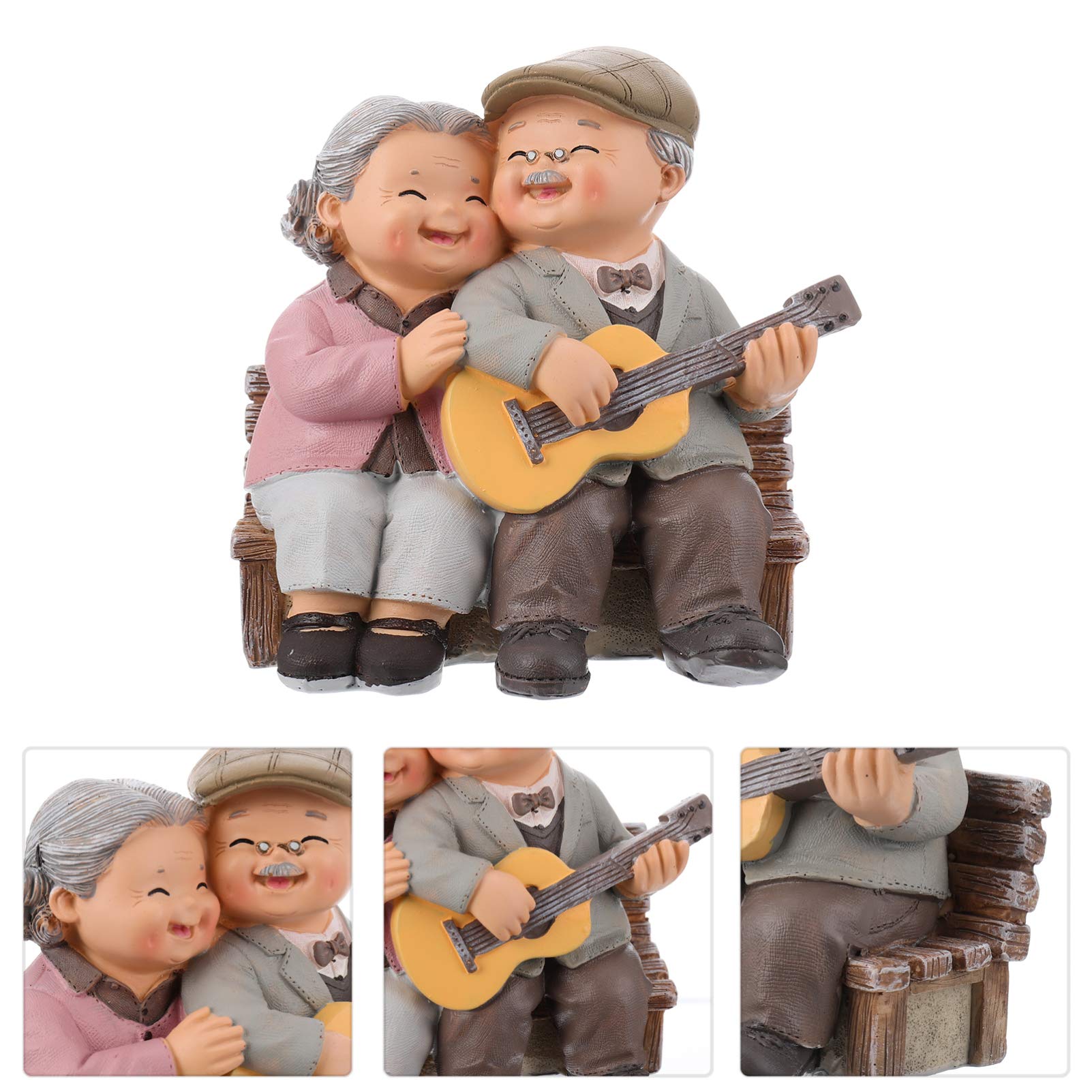 Miniature Fairy Figurines for Wedding Table Decor - Resin Grandparents Anniversary Couple Statue, Home Decoration for Elderly Love | Perfect for Wedding Centerpieces, Anniversary Gifts & Home Décor