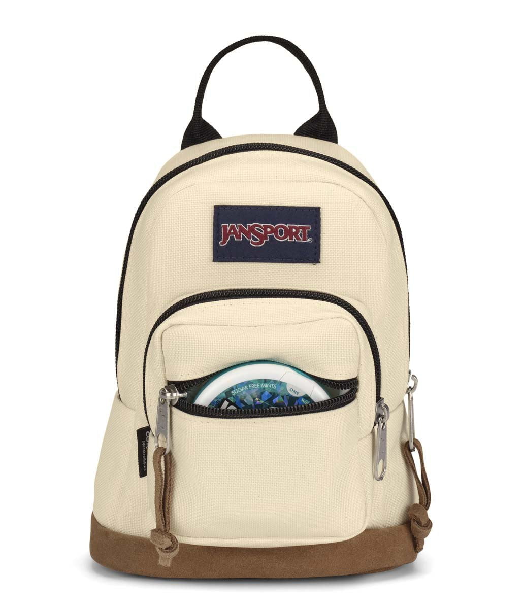 JanSport Right Pack Mini Backpack - Lightweight & Durable School Bag for Women & Teens, Coconut Color - Perfect for School, Travel & Daily Use