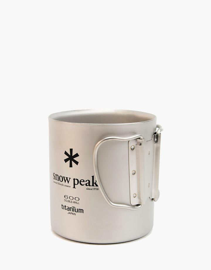 Snow Peak Titanium Double Wall 450ml Insulated Camping Mug - Lightweight, Durable & Heat-Retaining for Outdoor Adventures, Hiking, and Travel