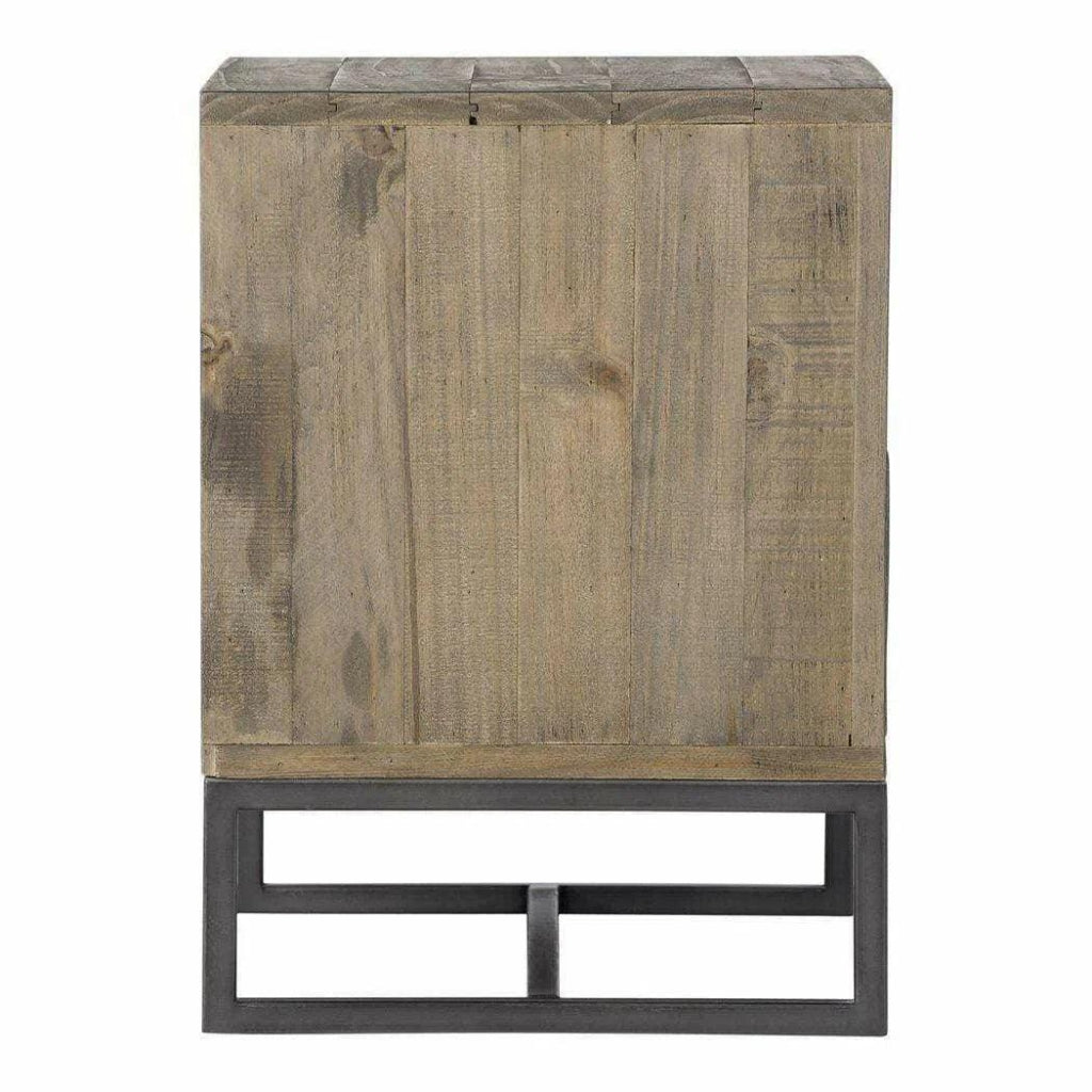 26 Inch Rustic Brown Nightstand - Solid Wood Bedside Table with Storage Drawer for Bedroom, Living Room, or Guest Room