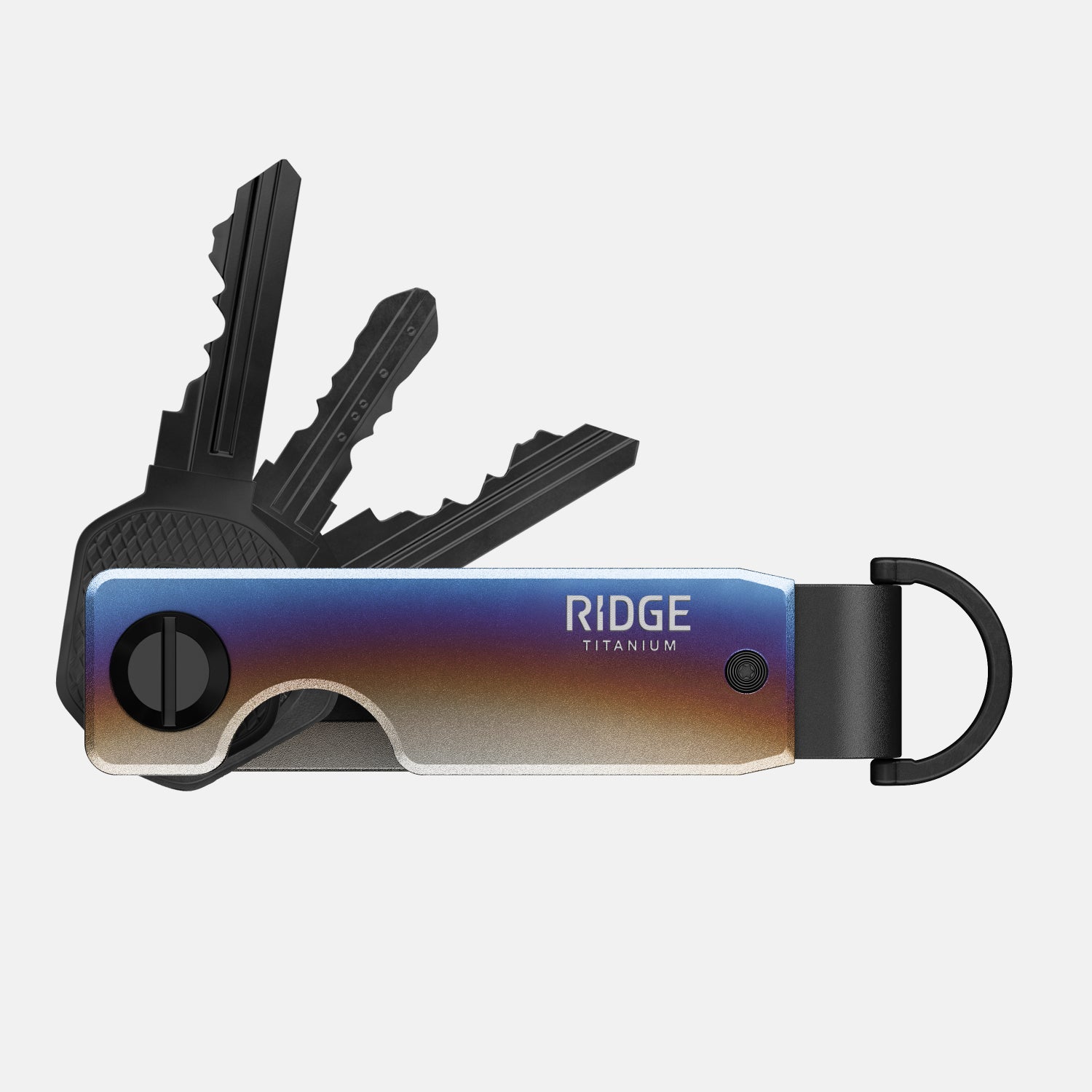 Ridge KeyCase Burnt Titanium - Premium Key Holder for Men & Women - Slim RFID Blocking Wallet - Perfect for Travel, Work & Everyday Carry