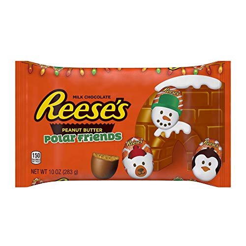 Hershey's Reese's Polar Friends Peanut Butter Milk Chocolate Holiday Candy - 10 oz Bag - Perfect for Christmas Gifts, Stocking Stuffers & Holiday Parties