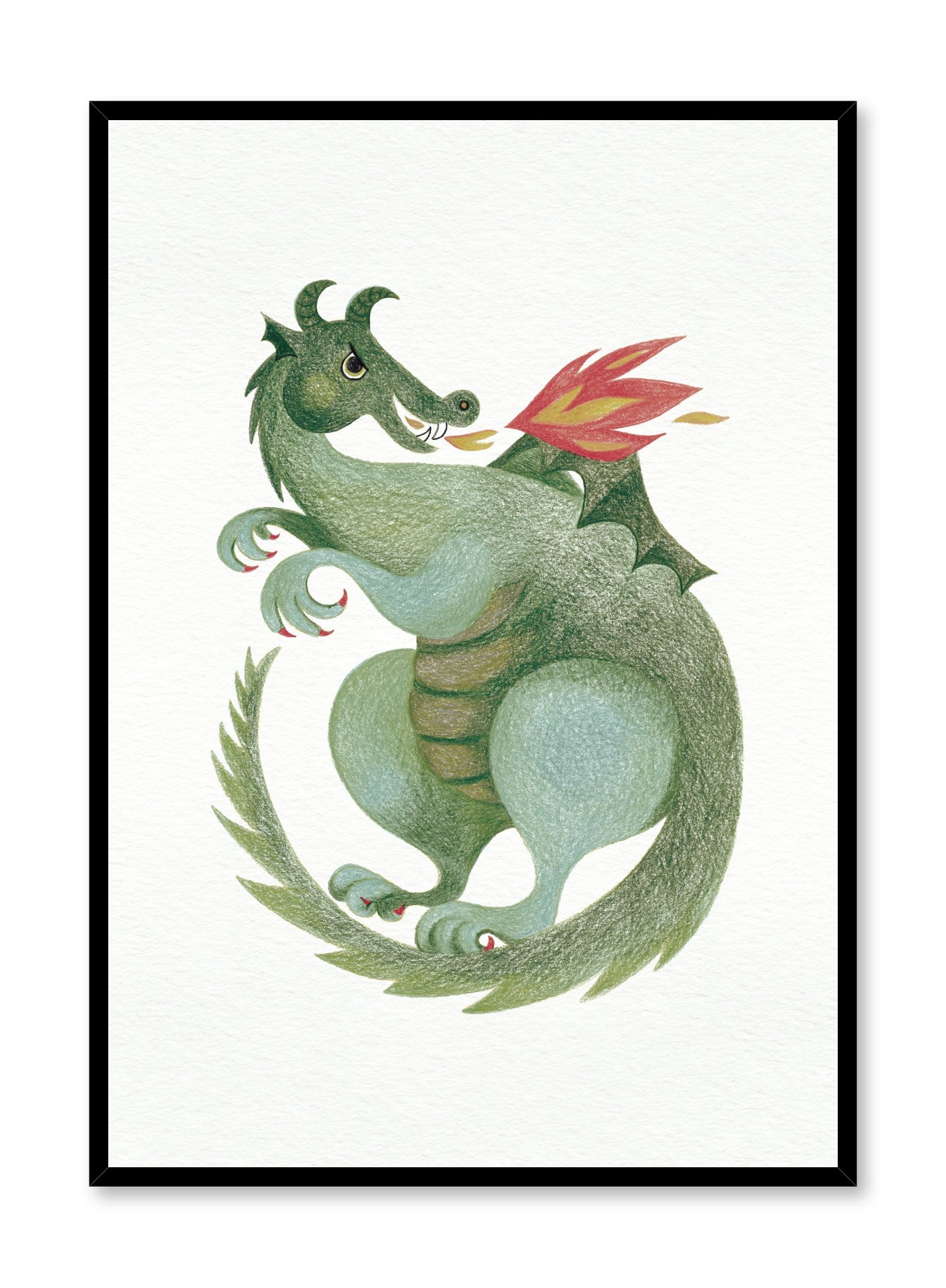 Dragon's Breath Poster - Fantasy Art Print for Home & Office Decor - Perfect for Bedroom, Living Room, and Gaming Room Wall Art