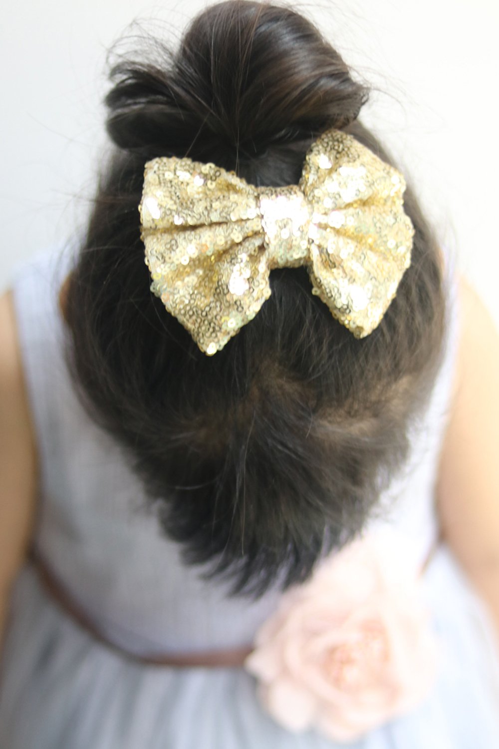 Missgrace Gold Hair Bows for Girls - Elegant Hair Clips for Parties & Weddings