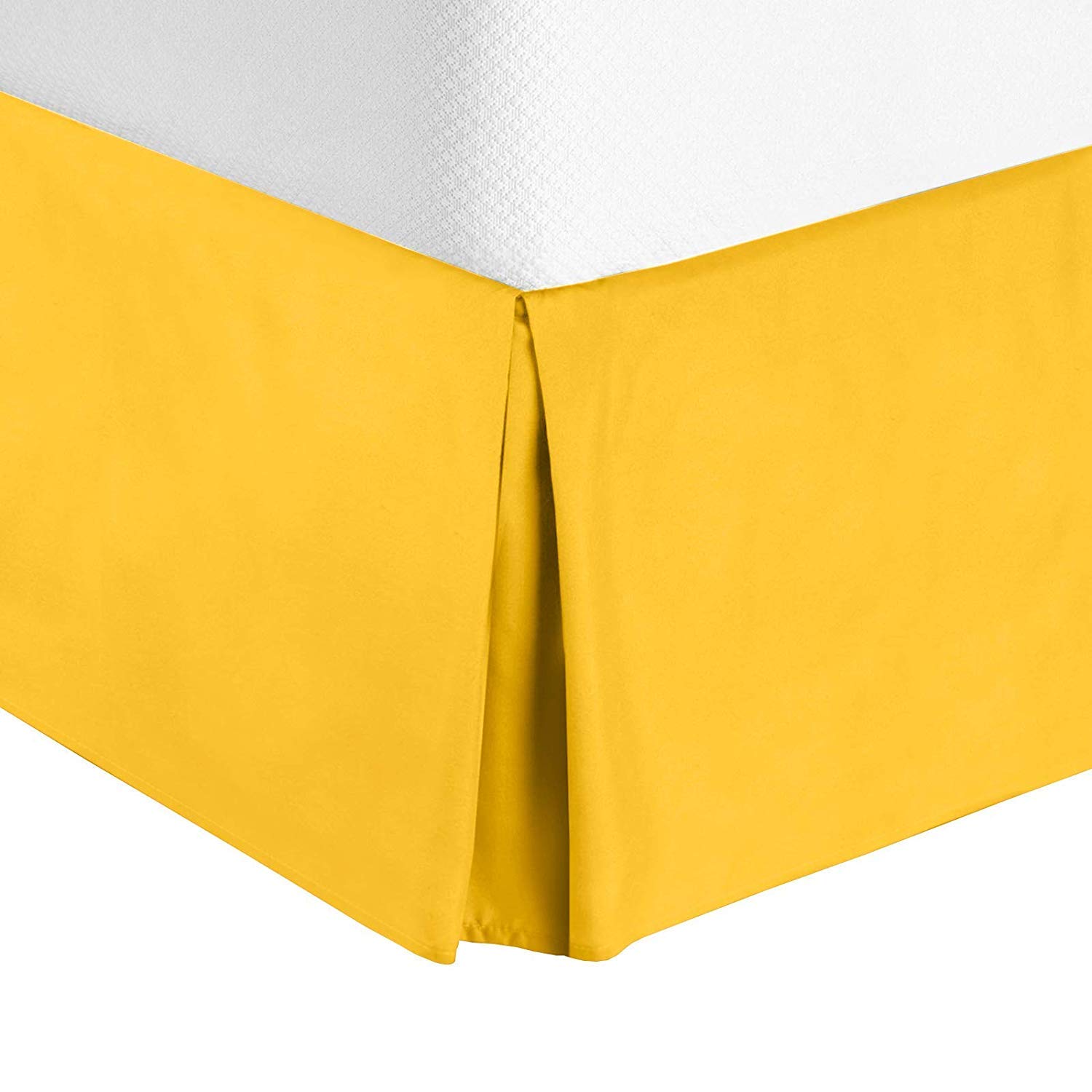 Luxury Pleated Bed Skirt - Premium Microfiber Dust Ruffle with 15