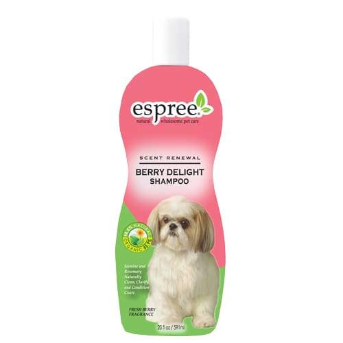 Espree Natural Berry Delight Shampoo for Dogs - 20oz | Sulfate-Free, Hypoallergenic Pet Shampoo with Berry Extracts | Gentle Cleansing for All Coat Types | Perfect for Bath Time & Grooming Sessions