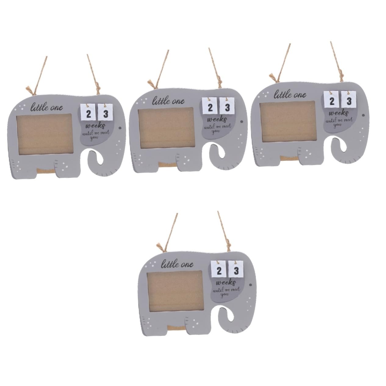 Vaguelly 4pcs Wooden Sonogram Photo Frames - Baby Ultrasound Picture Display Board for Nursery, Baby Shower Gift, and Family Keepsakes