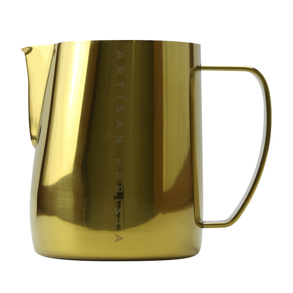 Professional Artisan Barista Milk Jug - 12oz Stainless Steel Frothing Pitcher for Latte, Cappuccino & Coffee Art - Perfect for Home Baristas & Coffee Shops