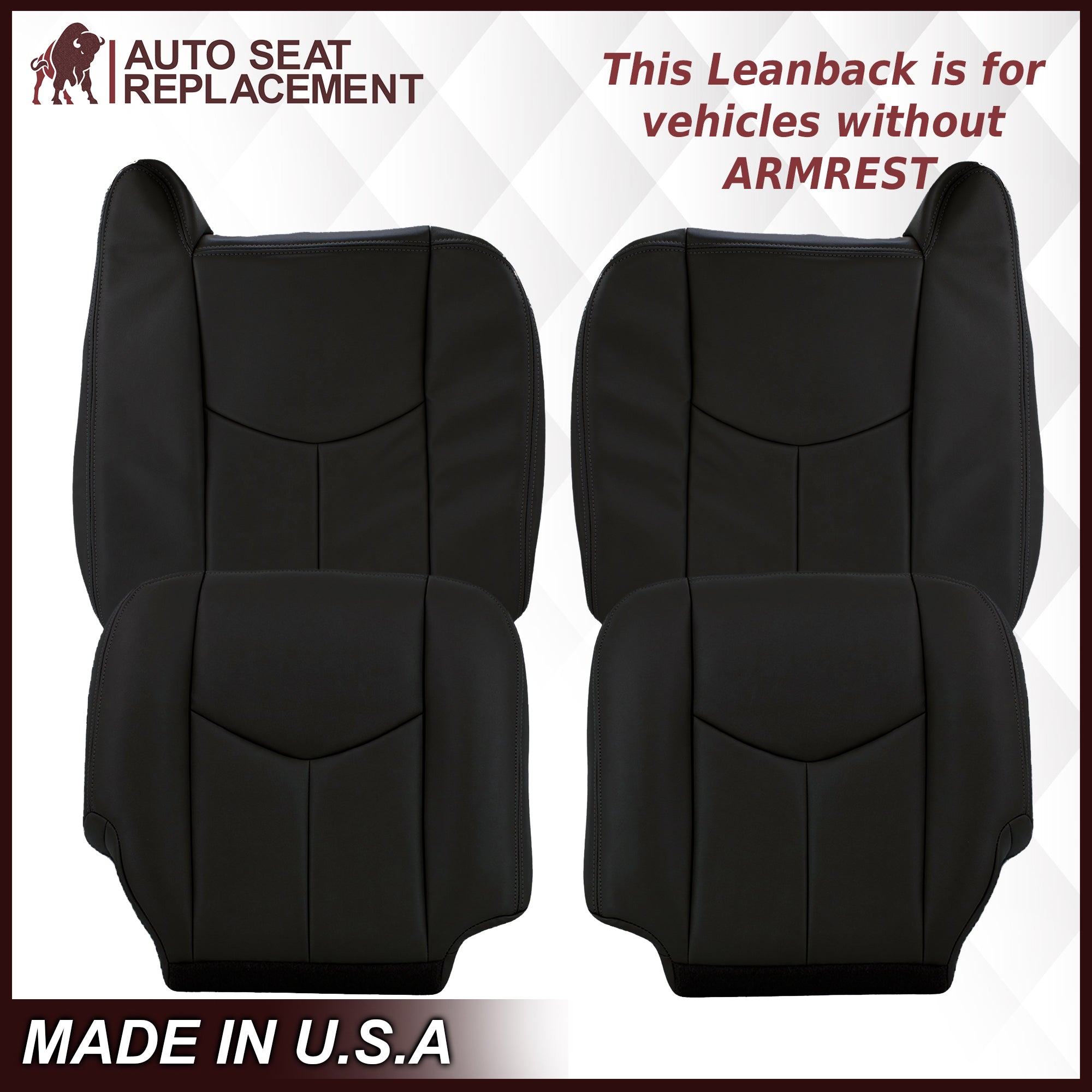 2003-2007 Chevy Silverado Avalanche & GMC Sierra Truck Seat Covers - Dark Gray 40/20/40 Split Bench (No Armrest) | Premium Leather or Vinyl Options | Perfect for Work Trucks & Daily Commutes
