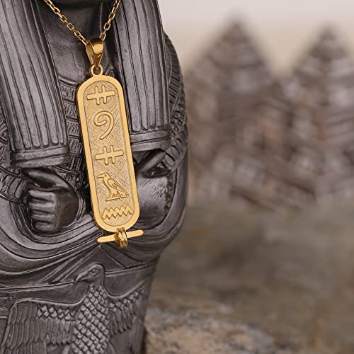 Handmade Egyptian Cartouche Pendant Name Necklace - Personalized Hieroglyph Jewelry for Women, Unique Custom Nameplate Gift for Christmas, Birthday & Special Occasions | Perfect for Boho Style, Cultural Fashion & Meaningful Gifting