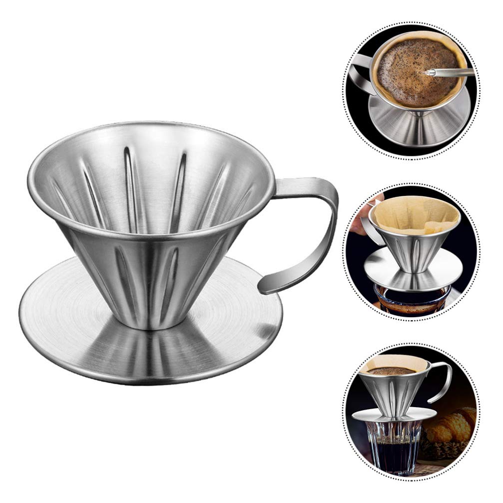 Premium Coffee Filter & Tea Strainer Funnel - Durable Coffee Dripper with Handle for Pour Over, Cold Brew & Loose Leaf Tea - Essential Home Barista & Tea Brewing Tool for Perfect Extraction Every Time
