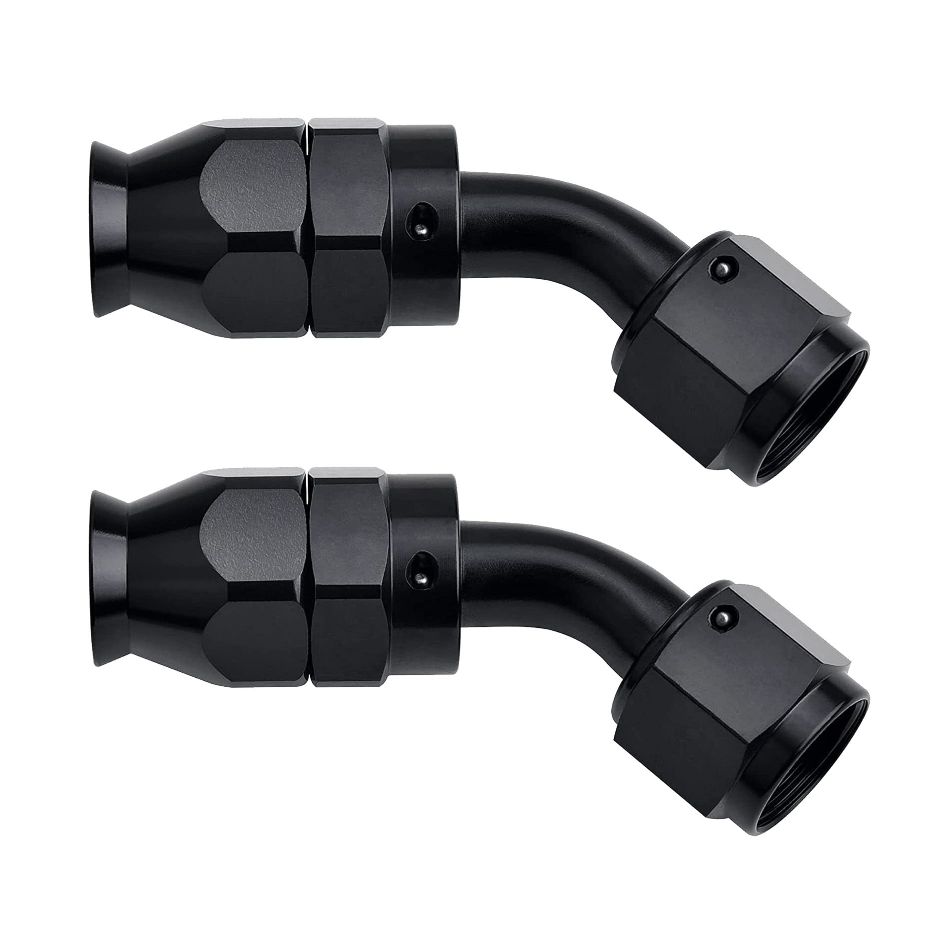 EVIL ENERGY 4AN PTFE Hose Fitting 45° Black 2PCS - Fuel Line Upgrade