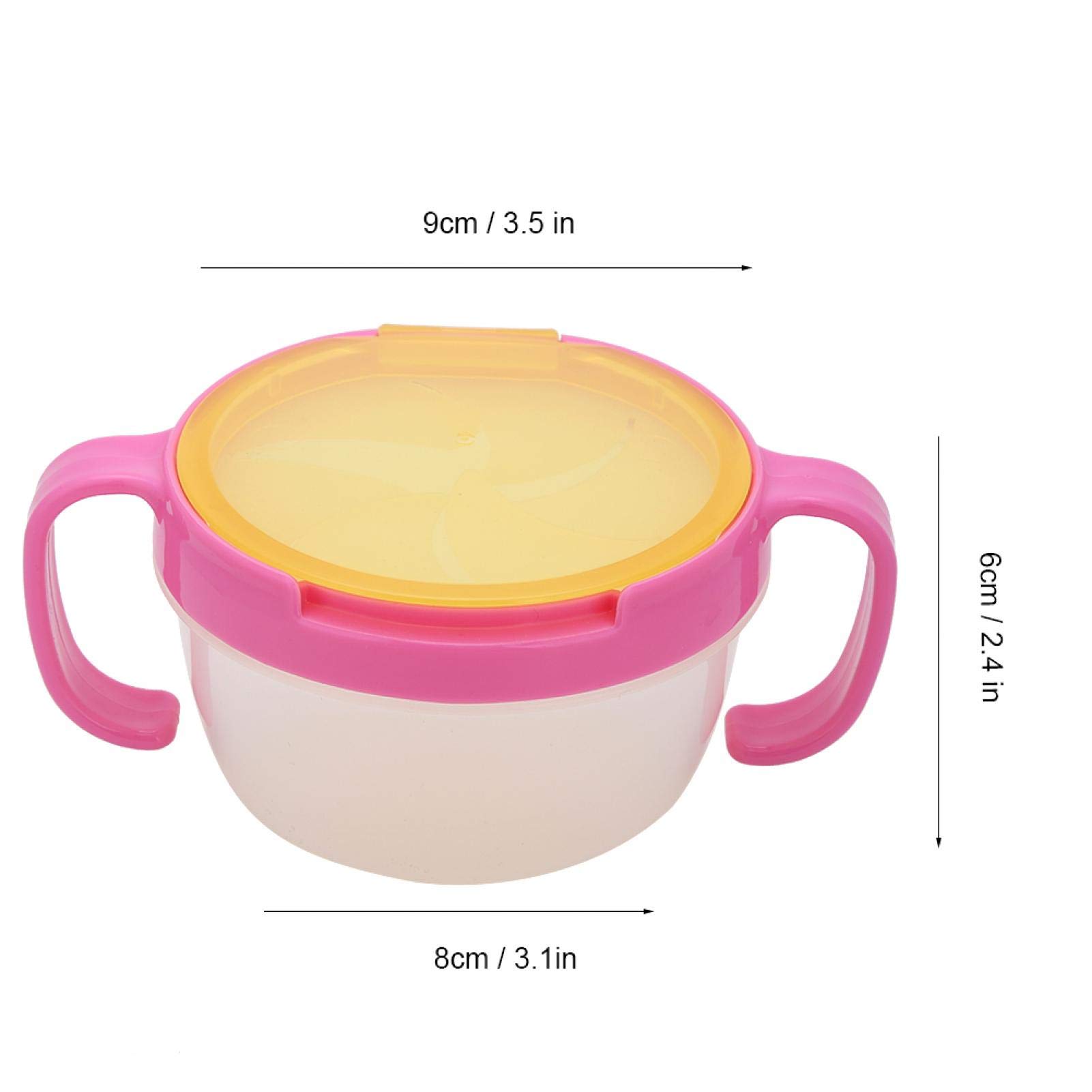 Ubervia® BPA-Free Portable Dual Handle Candy Container for Kids & Toddlers - Round, Red | Perfect for Snacks, Parties, Travel & Home Storage