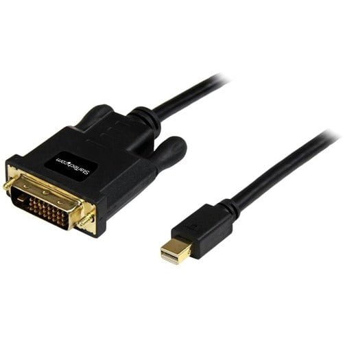 10ft Mini DisplayPort to DVI Adapter Cable - 10 Foot Mini DP to DVI Video Converter - Supports 1920x1200 Resolution for Mac & PC (Black) - Perfect for Home Office, Gaming & Multimedia Setup