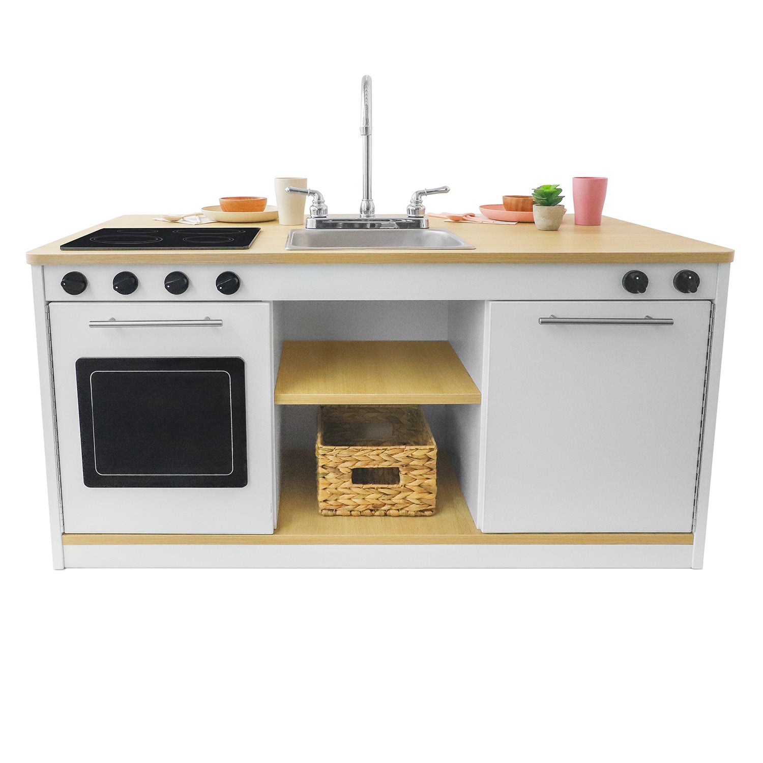 Elevated Kitchen Island Breakfast Bar with Storage - WB1976 - Perfect for Small Spaces, Apartments & Modern Kitchens