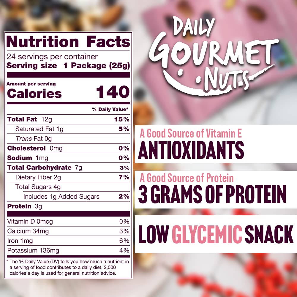 Premium Unsalted Mixed Nuts Snack Packs - Healthy No Peanuts Trail Mix, Individually Wrapped Gourmet Nuts for Office, Travel & On-the-Go Snacking