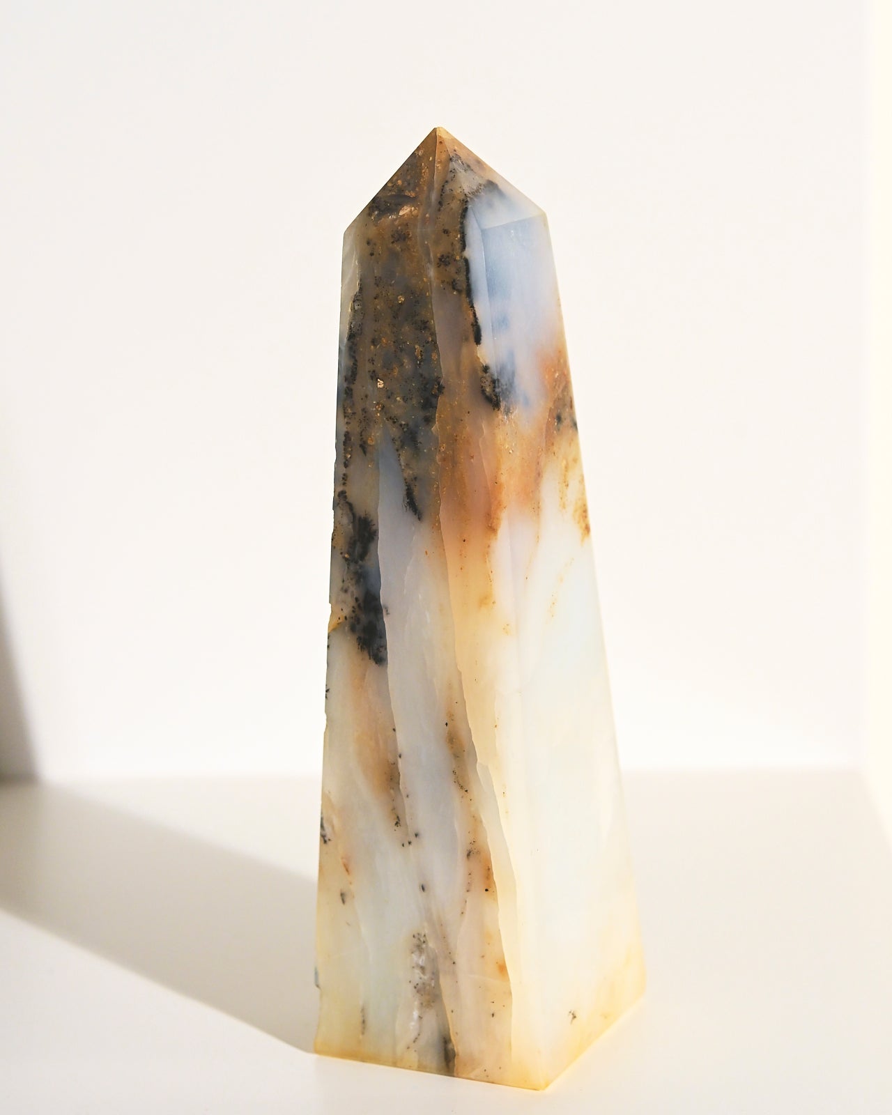 Peruvian Blue Opal Crystal Tower - 6 Inch Healing Stone for Meditation, Reiki, and Home Decor | Natural Energy Generator & Spiritual Gift