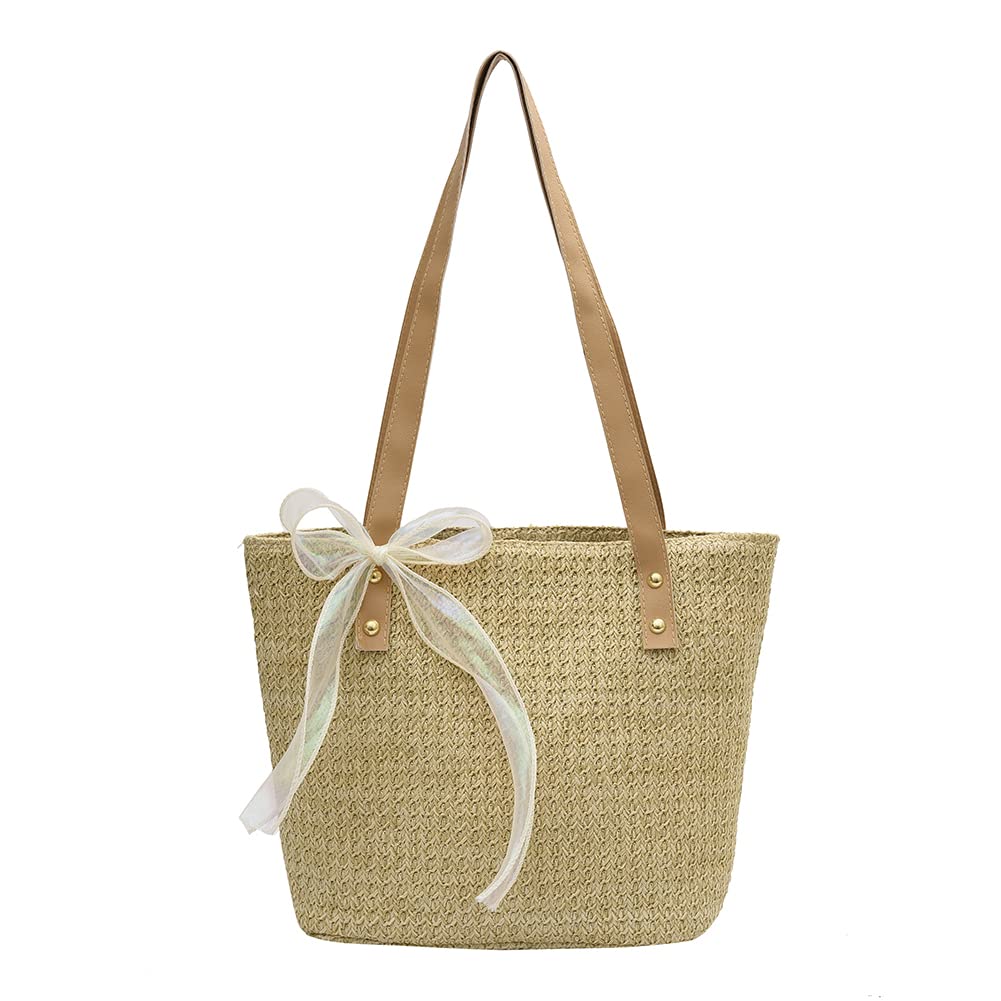 AIZHIYI Women's Woven Straw Tote Bag - Large Capacity Beach Shoulder Bag for Summer | Perfect for Vacation, Poolside, and Outdoor Activities