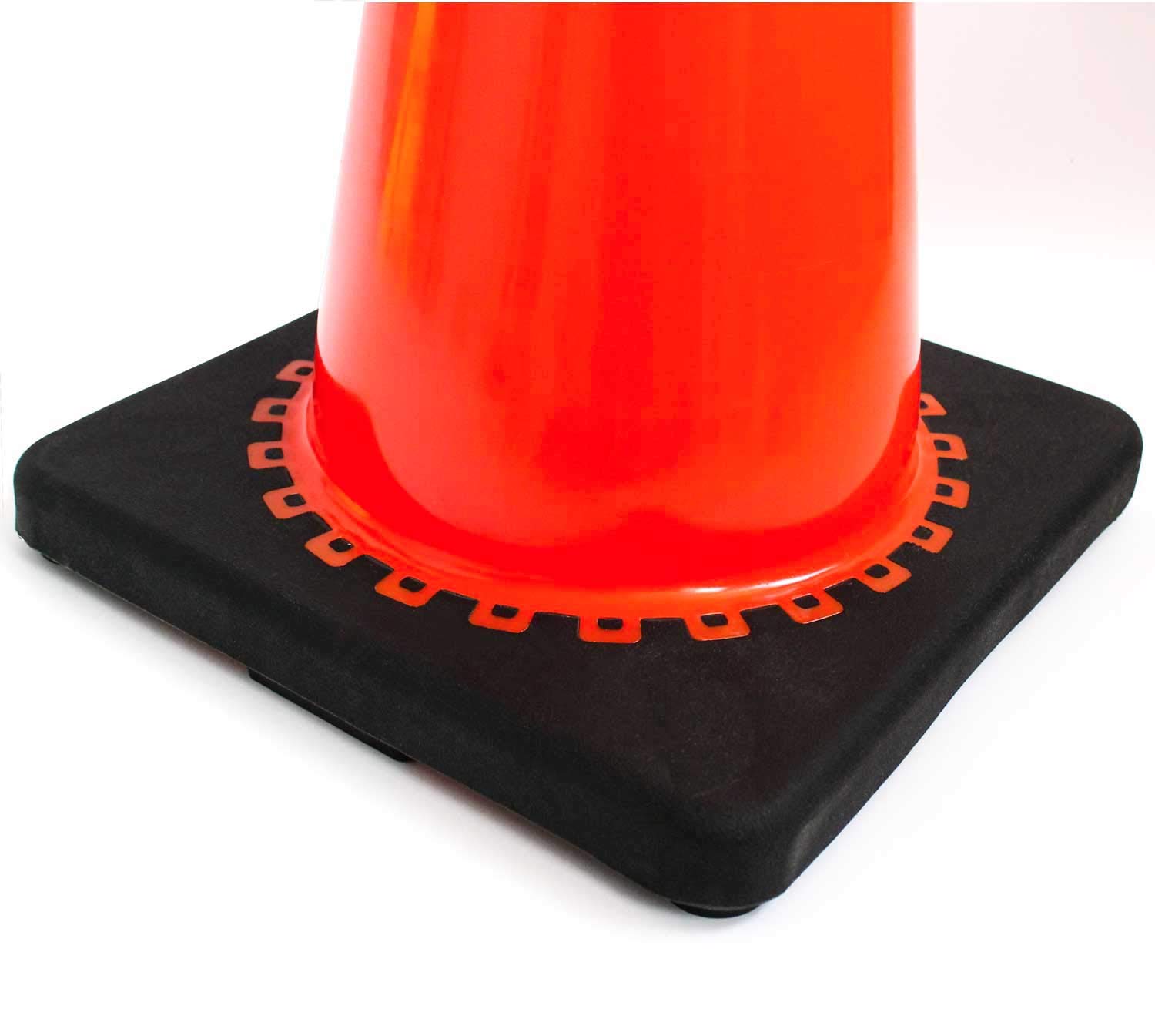 RK Safety Traffic Cones (Set of 8) - 28 Inch Orange PVC Cones with 6
