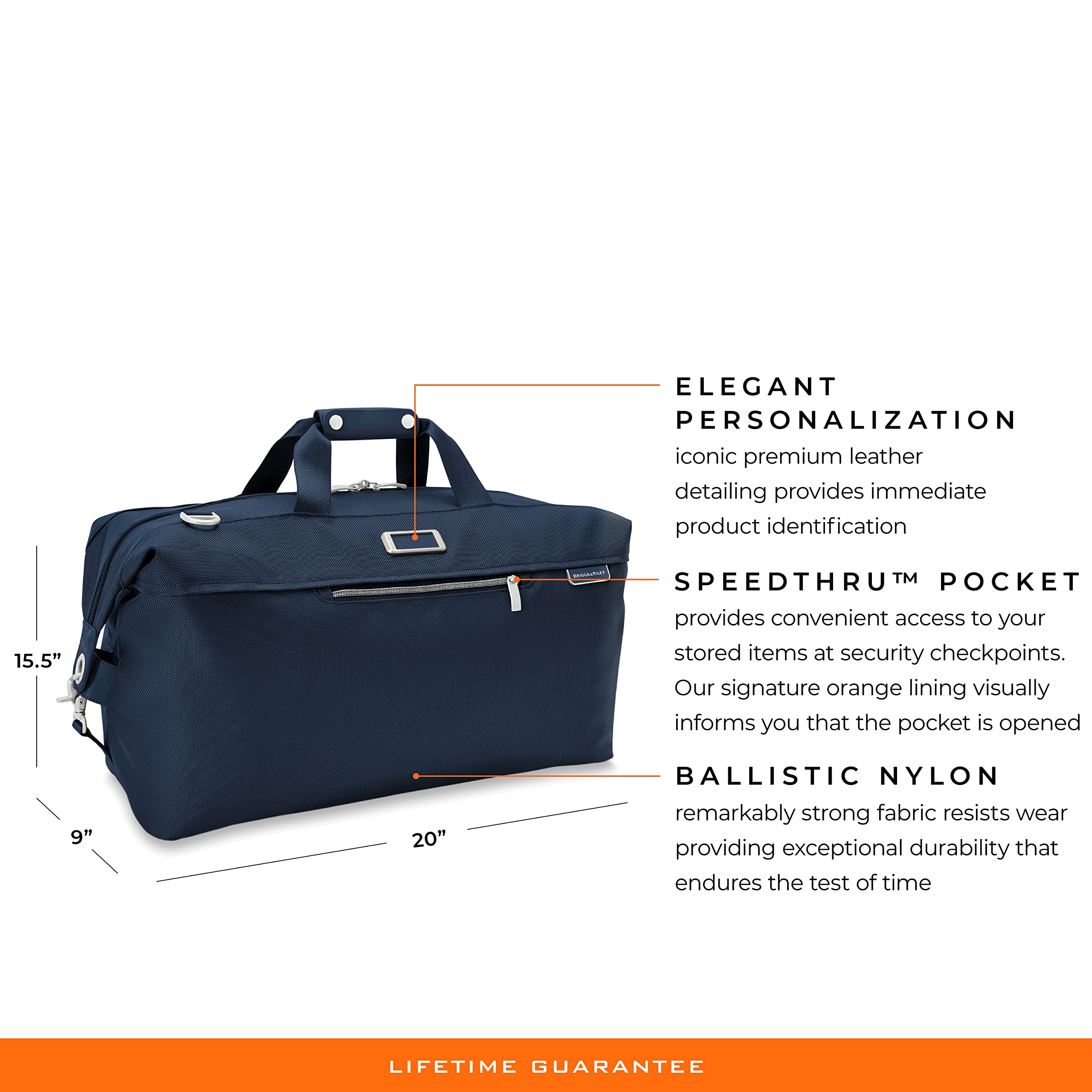 Briggs & Riley Premium Travel Duffel Bag - Water-Resistant Carry-On Luggage for Gym, Work & Weekend Trips | Durable Business & Leisure Travel Gear