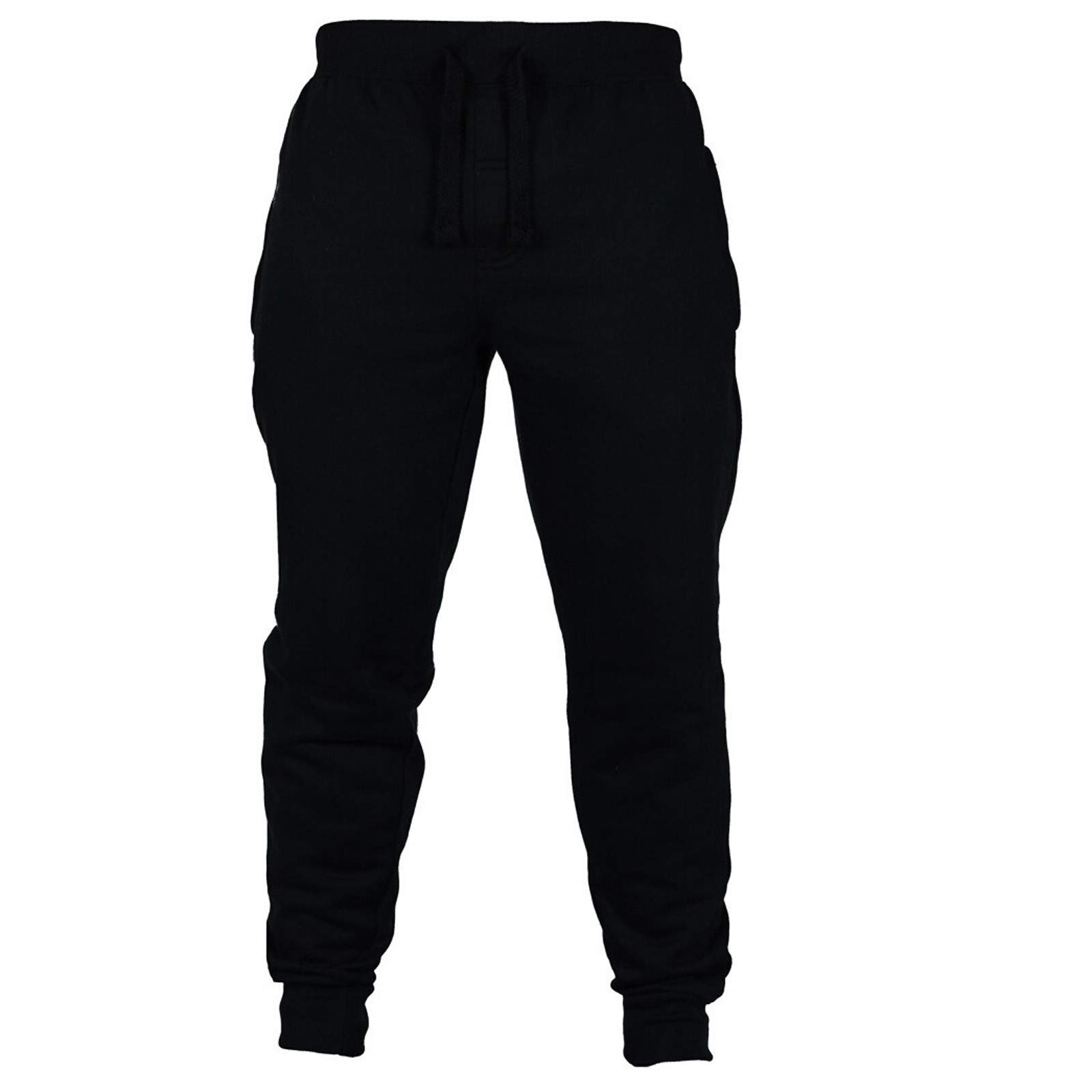 YunZyun Men's Casual Slim Fit Solid Color Sweatpants - Trendy Joggers for Youth & Teens - Perfect for Gym, Running, and Everyday Wear