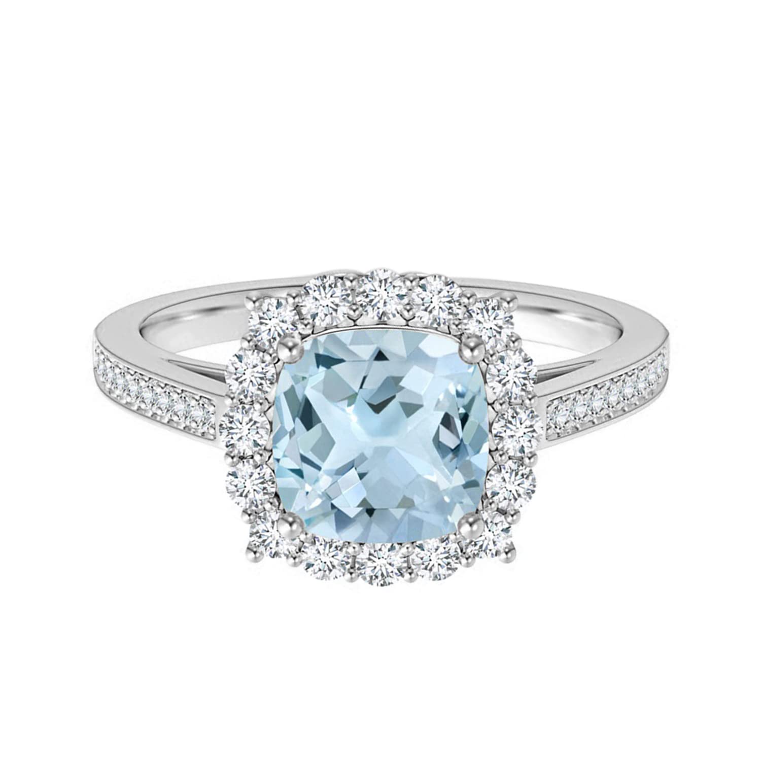 1.30 Carat Cushion Cut Aquamarine Solitaire Cocktail Ring in 925 Sterling Silver – Elegant Jewelry for Parties, Weddings & Special Occasions