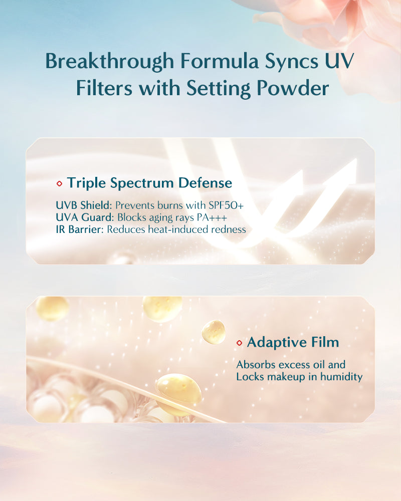 Yurong Airbrushed Tinted Pressed Powder with SPF50+ - Lightweight Matte Finish for Flawless Coverage | Perfect for Daily Sun Protection & Makeup Touch-Ups