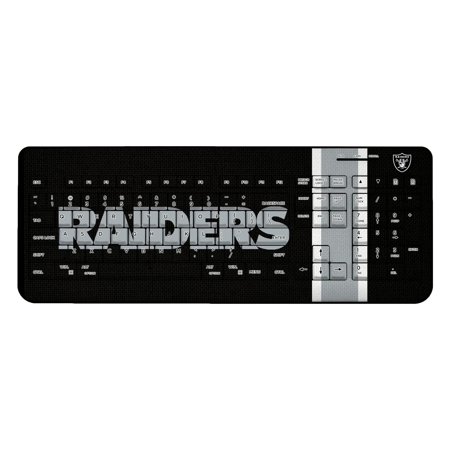 Las Vegas Raiders Themed Wireless Keyboard - Gaming & Office Use | NFL Fan Gift | Bluetooth Mechanical Keyboard for PC, Mac, Laptop | Perfect for Raiders Fans, Gamers & Typists